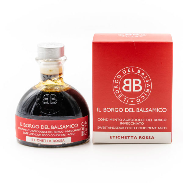 VINAGRE BALSAMICO VERMELHO IL BORGO com suas cores e fragrâncias prontas para ir parar na sua mesa