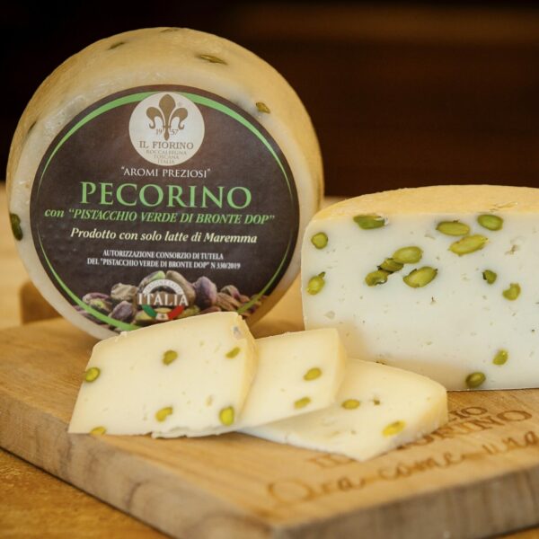 PECORINO TOSCANO CON PISTACHOS - queijo de prestígio cuidadosamente escolhido para você, vencedor de inúmeros troféus